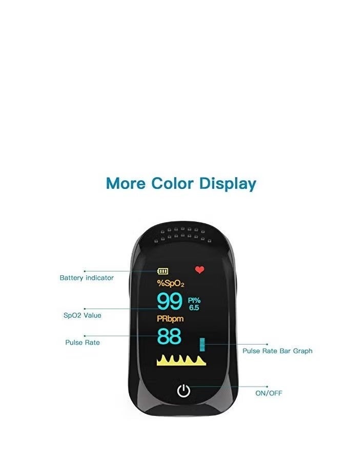 Pulse Oximeter YUNSYE OLED Finger Pulse Oximeter, O2 Meter, black - Image 4